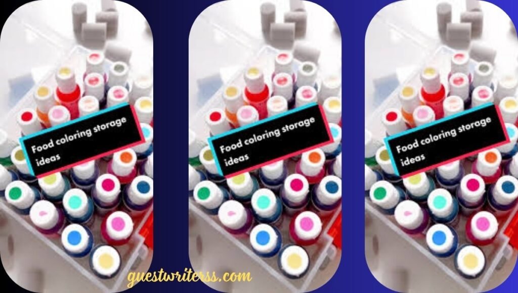 food coloring storage